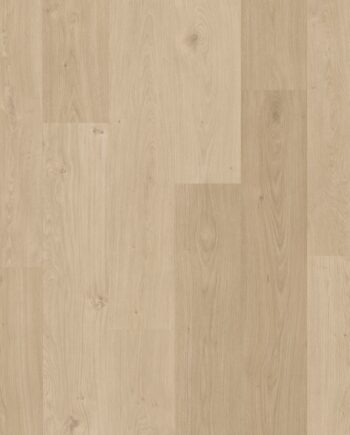 Vinyylilankku Quick Step Blos Coast Tammi Sand Vaalea, vaalea hiekan sävyinen tammi ja lankkulattia tammi.