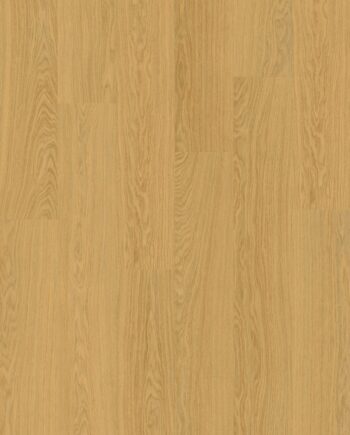 Vinyylilattia Quick Step Bloom Pure Oak Honey, lämmin hunajainen tammen sävy ja lankkudesign.