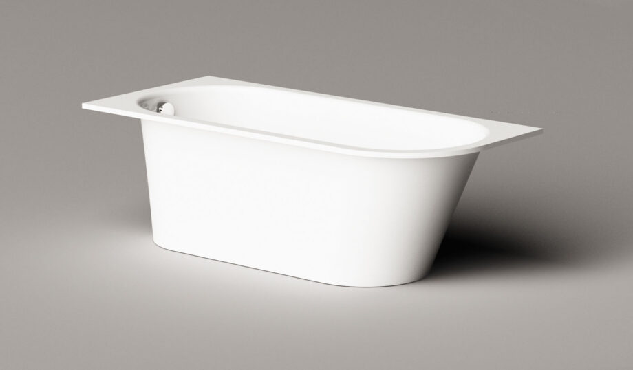 Sisseehitatav kivivann PAA VARIO L B 168×75 cm, ümar nurk B, läikiv kivimass 10 Inbyggnadsbadkar PAA VARIO L B 168x75 cm, gjutmarmor – 10