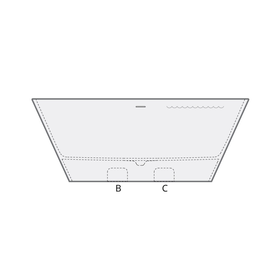 Seinaäärne kivivann PAA DECO WALL 166×81 cm, matt Silkstone 6 Hörnbadkar PAA DECO CORNER A 160x127 cm, vänster, Silkstone – 3