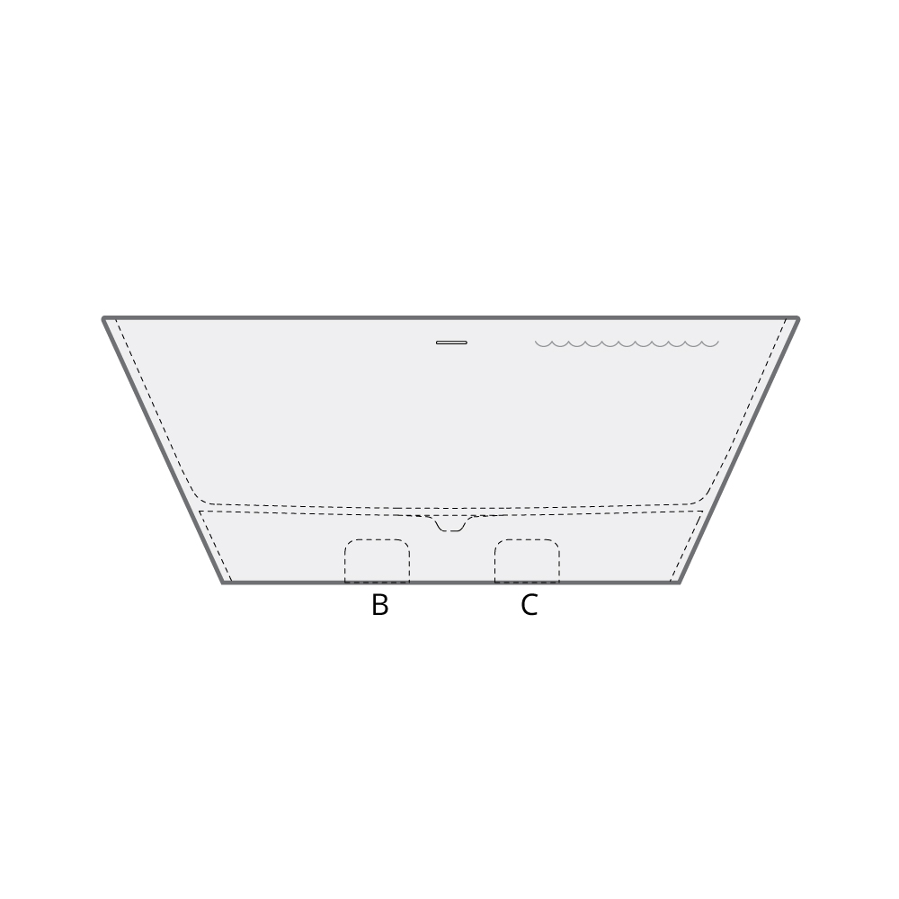 Hörnbadkar PAA DECO CORNER A 160x127 cm, vänster, Silkstone – 3