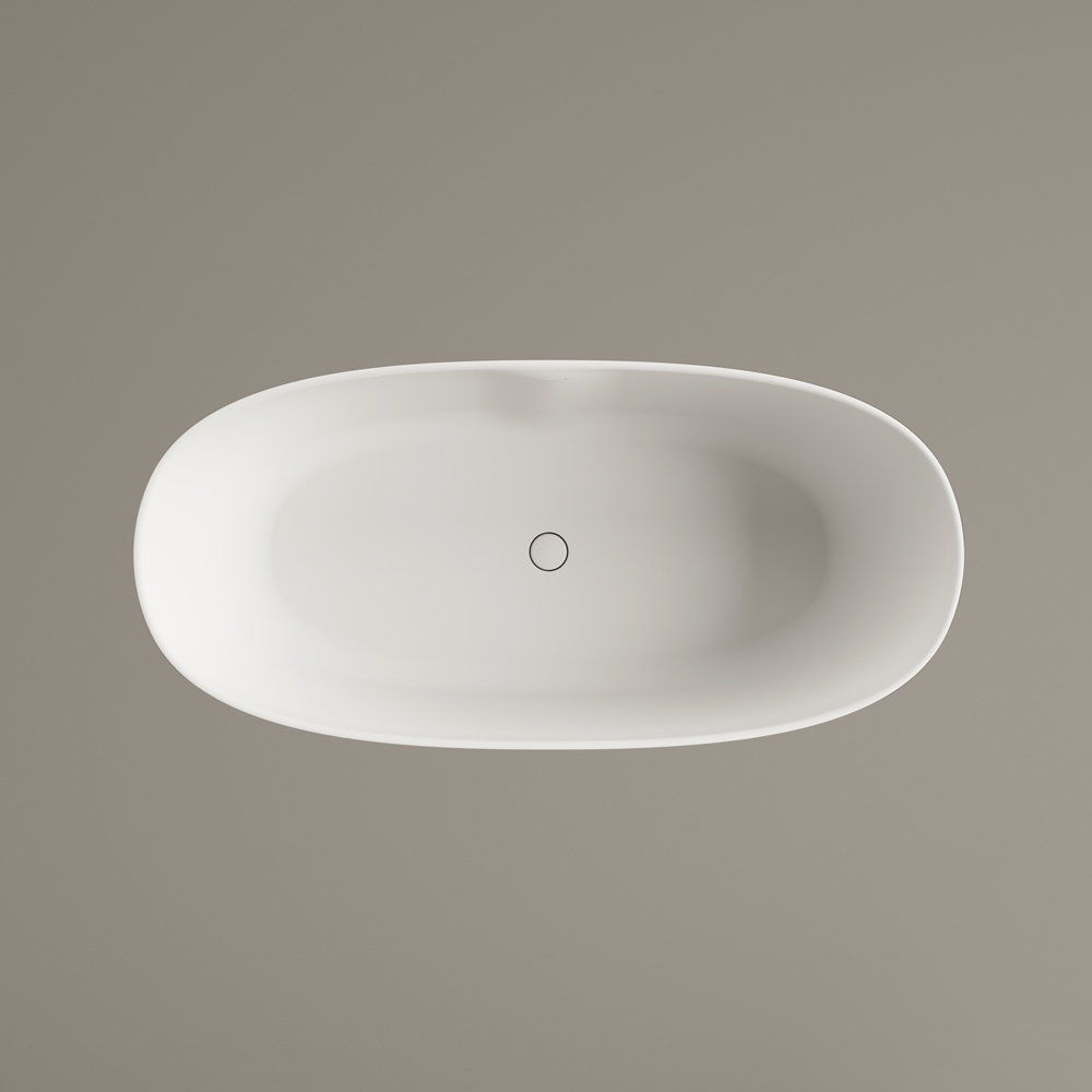 Fristående badkar PAA PERLA 160 160x75 cm, Silkstone – 7