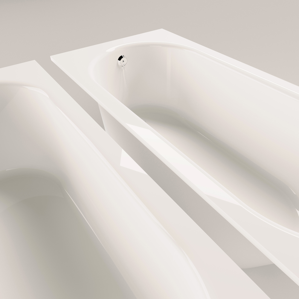 Inbyggnadsbadkar PAA VARIO L A 168x75 cm, gjutmarmor – 3