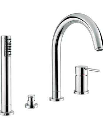 Badkarskantsblandare Emmevi Piper 45120, 4 hål
