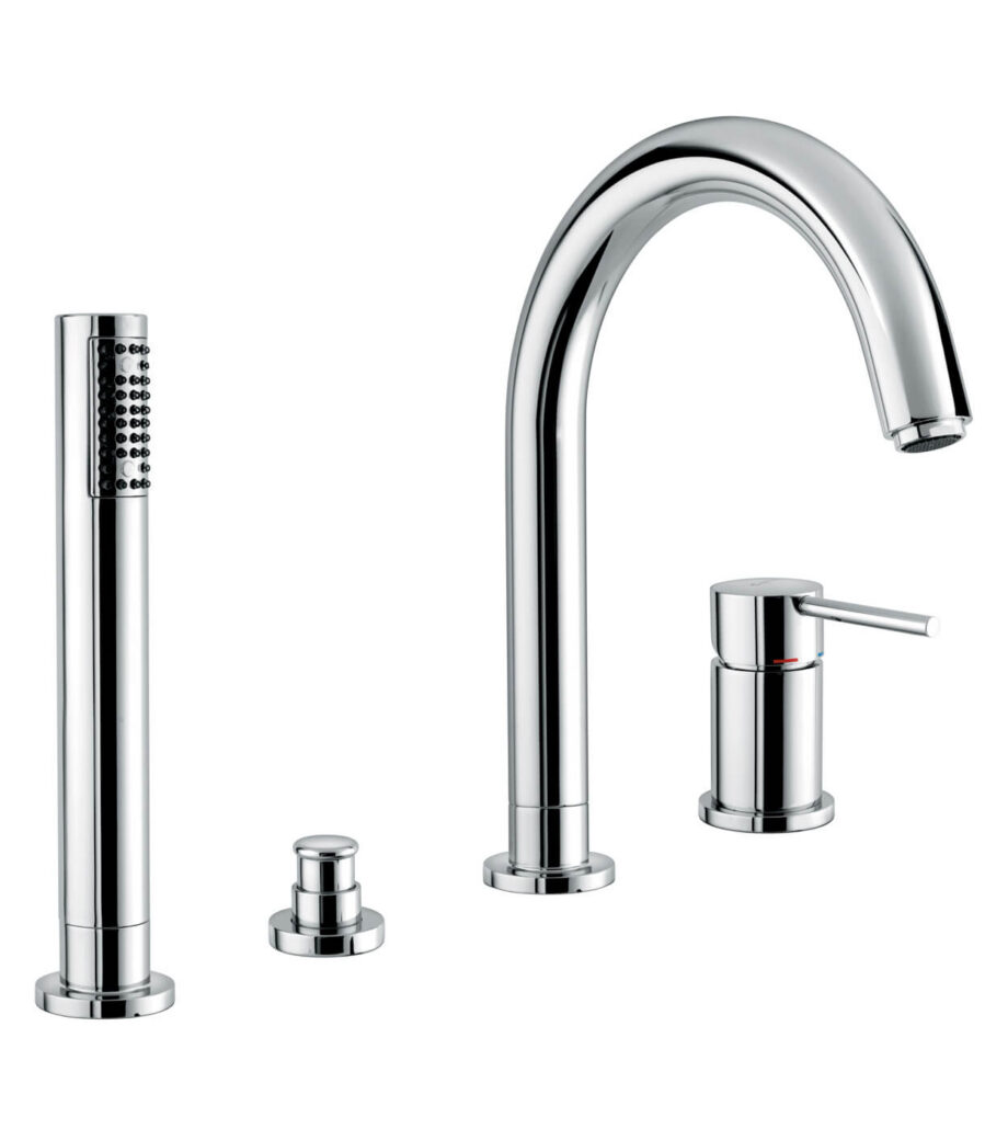 Badkarskantsblandare Emmevi Piper 45120, 4 hål, krom Badkarskantsblandare Emmevi Piper 45120, 4 hål