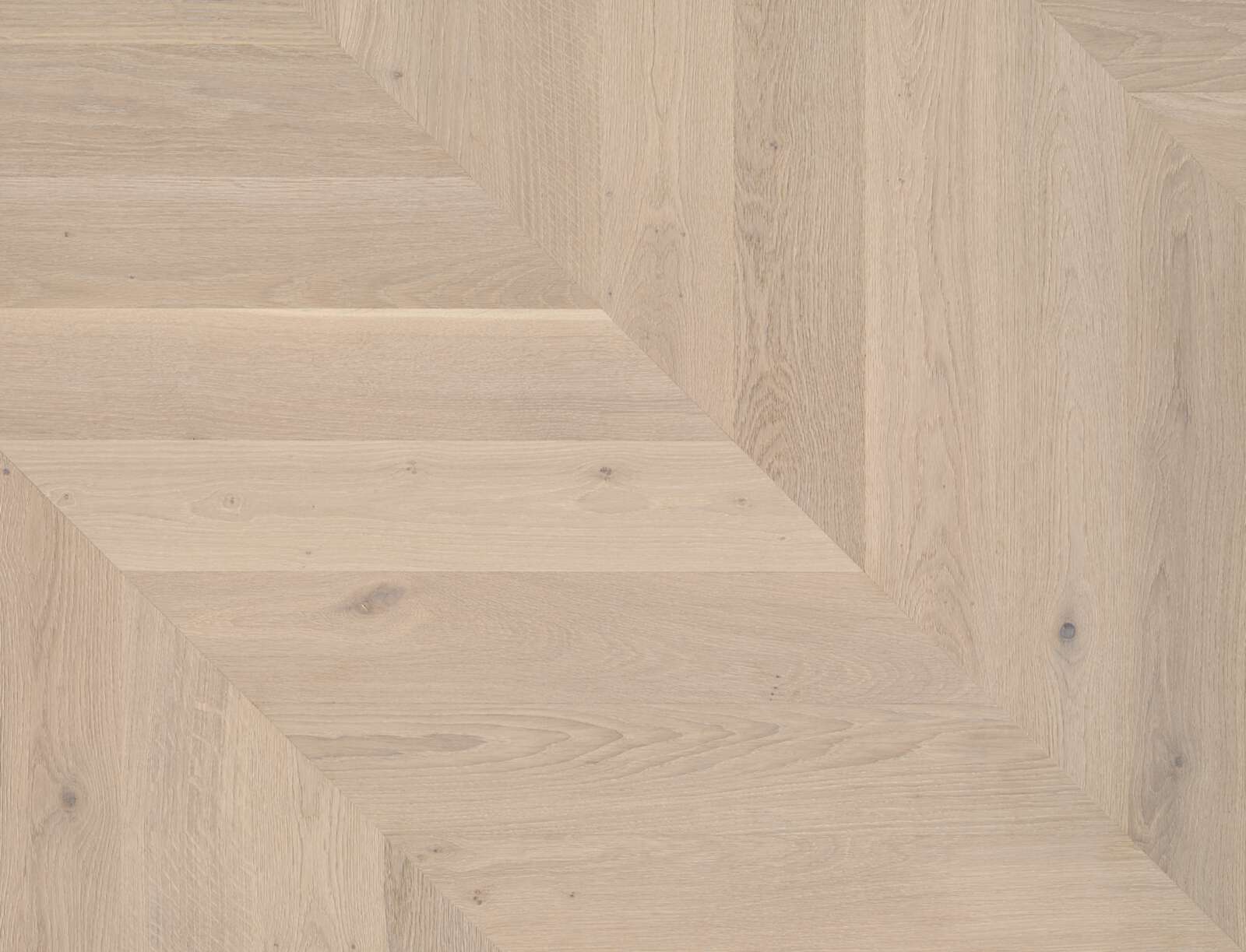 Chevronparkett Bauwerk Formpark Rombico ek Farina 14 oljad borstad