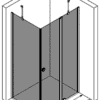Duschhörna Hietakari Forma 370 – 3D-ritning