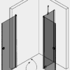 Duschhörna Hietakari Forma 374 – 3D-ritning 2
