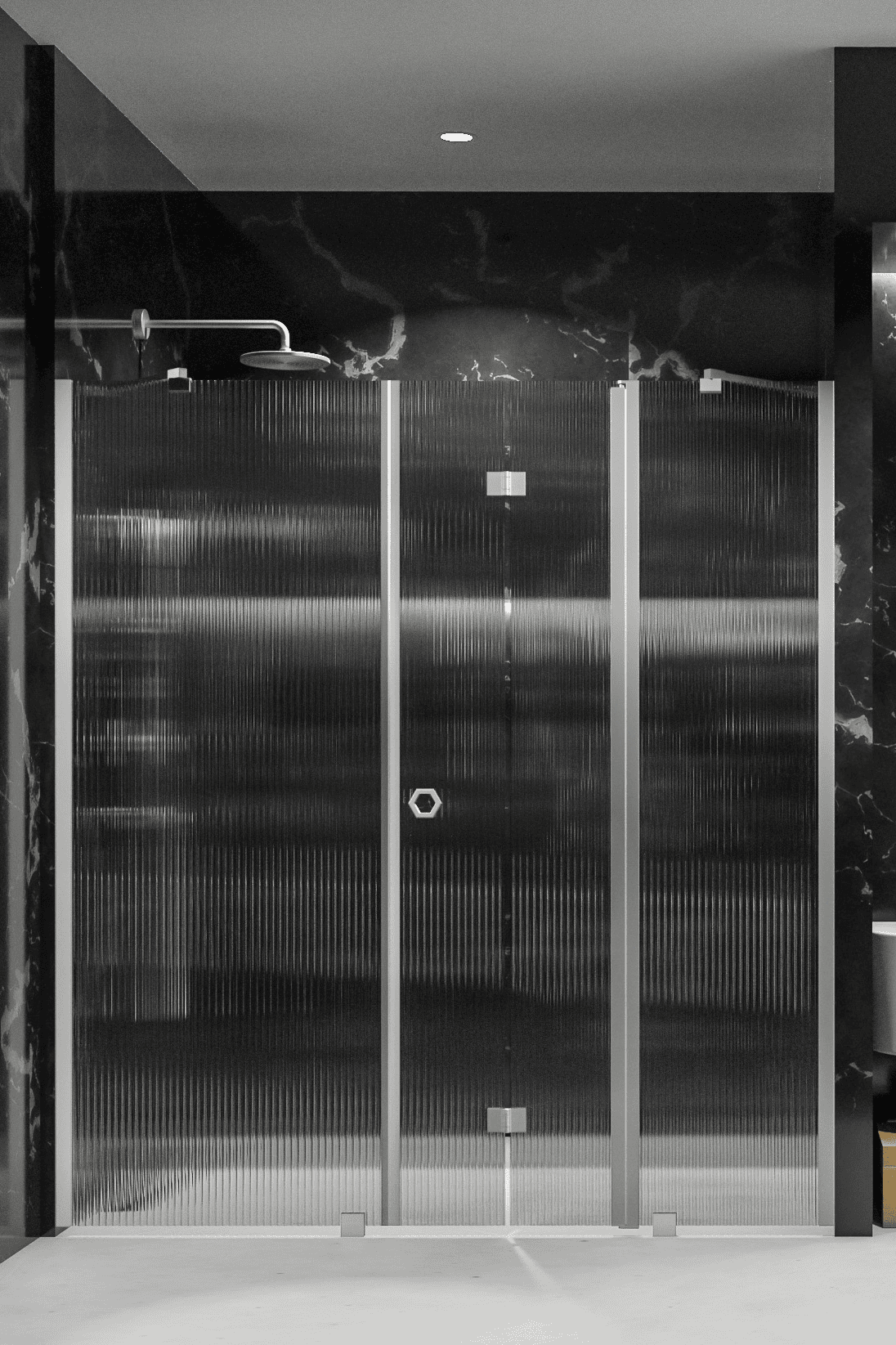 Duschvägg för nisch Hietakari Forma 320, aluminiumram, klart glas Duschvägg för nisch Hietakari Forma 320, aluminiumram, klart glas
