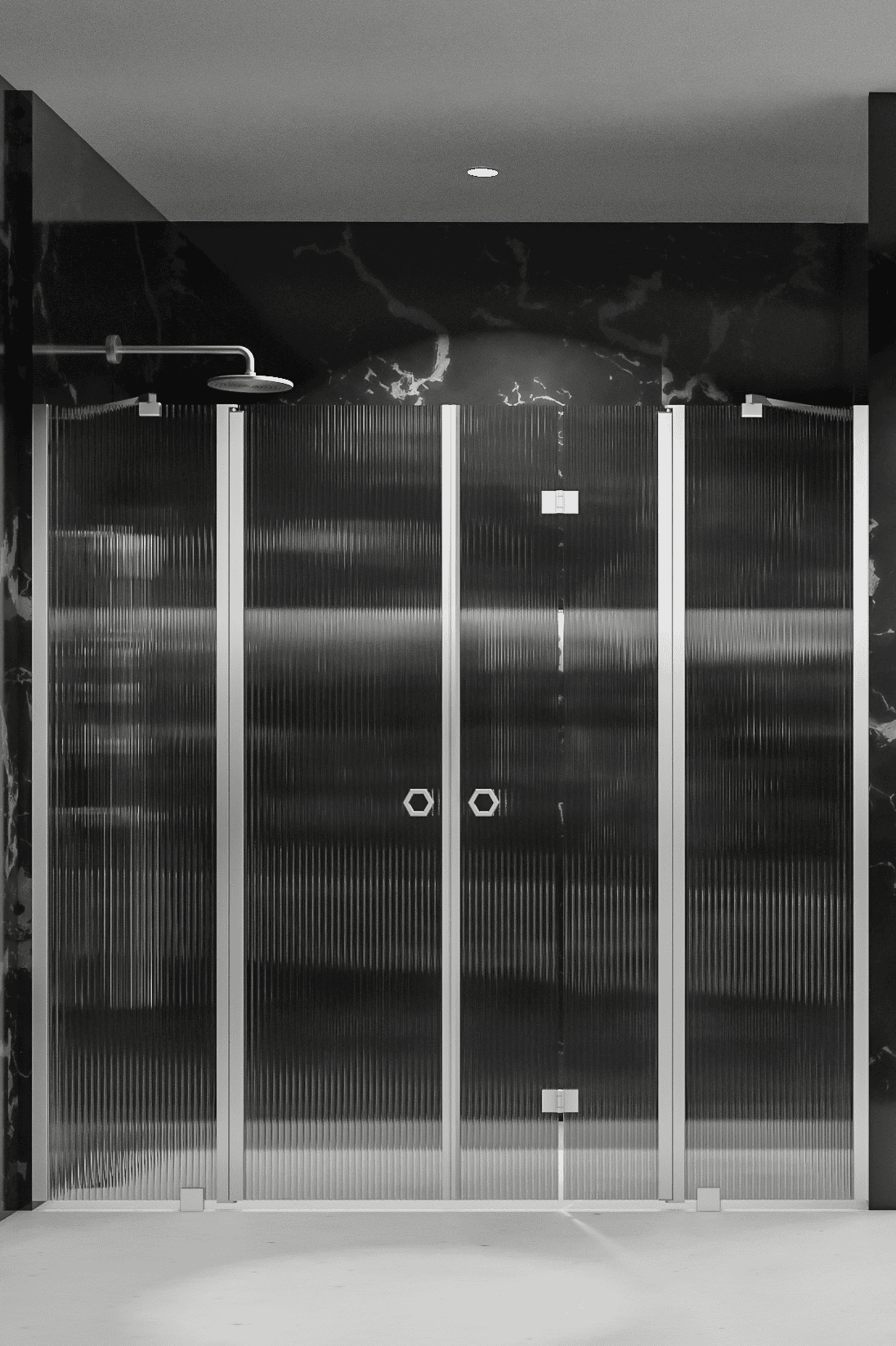 Duschvägg för nisch Hietakari Forma 329, aluminiumram, klart glas Duschvägg för nisch Hietakari Forma 329, aluminiumram, klart glas