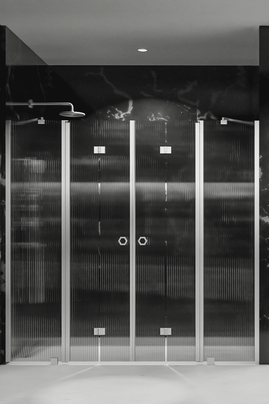 Duschvägg för nisch Hietakari Forma 330, aluminiumram, klart glas Duschvägg för nisch Hietakari Forma 330, aluminiumram, klart glas