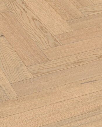 Ekparkett Meister, Lindura HS 500, Classic oak cream white 20231, fiskben, 700 x 140 mm, borstad, ultramatt lack