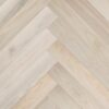 Fiskbensparkett ask Esta Elegant Frost Ivory Pores 600 mm extra mattlackad