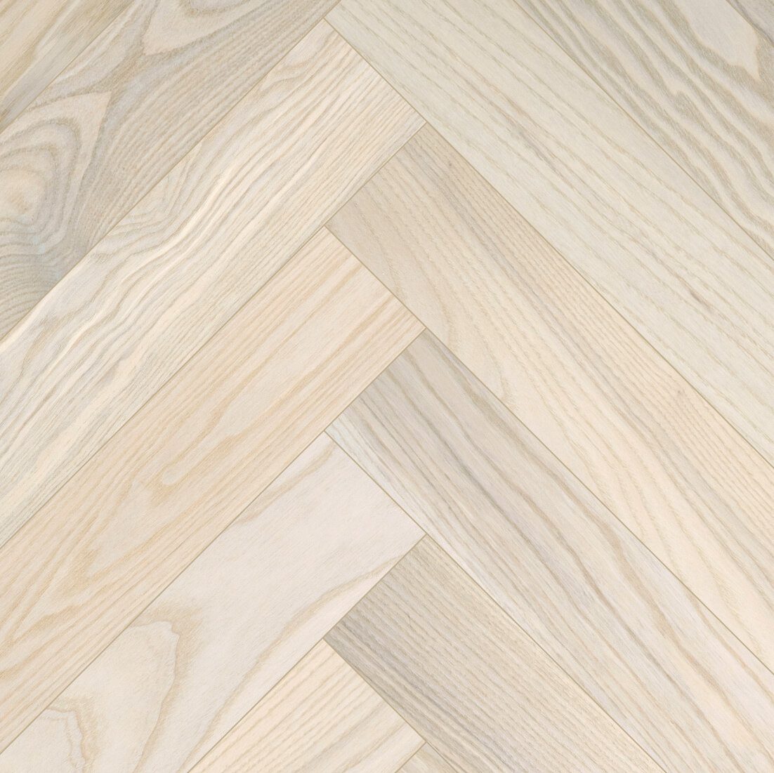 Fiskbensparkett ask Esta Elegant Nordic 700 mm extra mattlackad