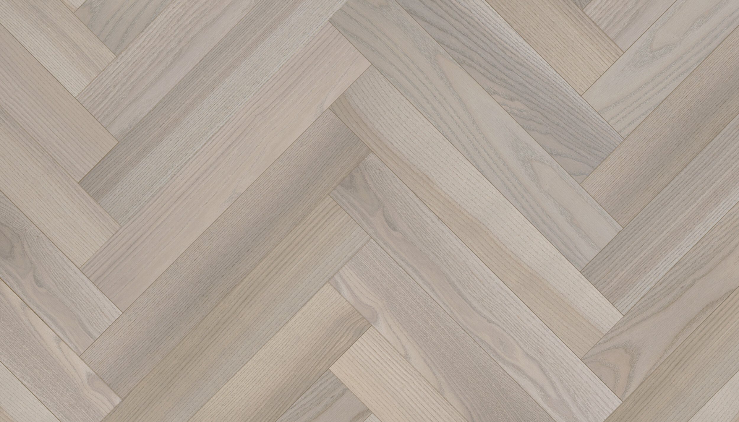 Fiskbensparkett ask Esta Elegant Sandstone Original 700 mm extra mattlackad – 2
