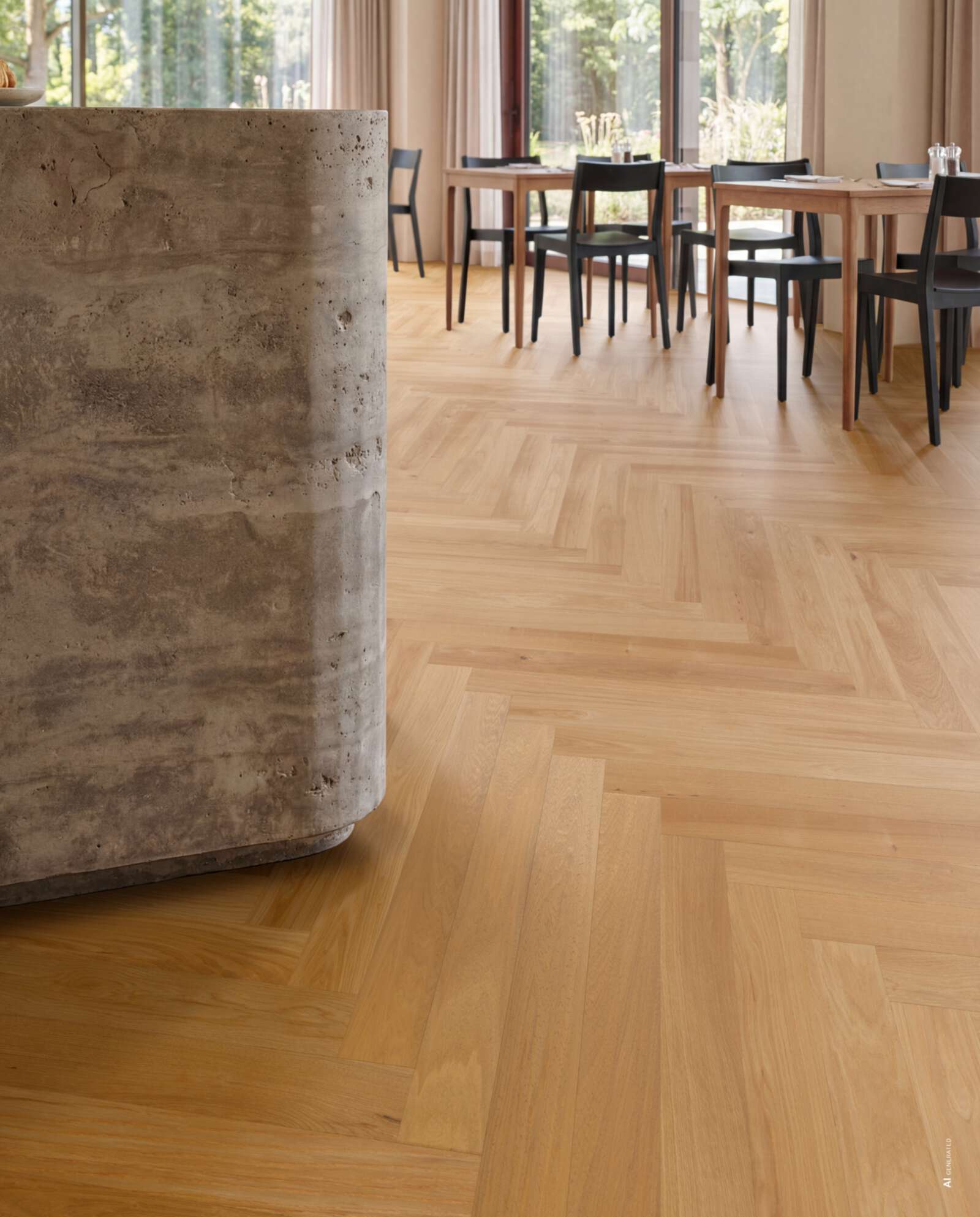 Fiskbensparkett Bauwerk Cleverpark 900 ek natur 14 oljad borstad – 2