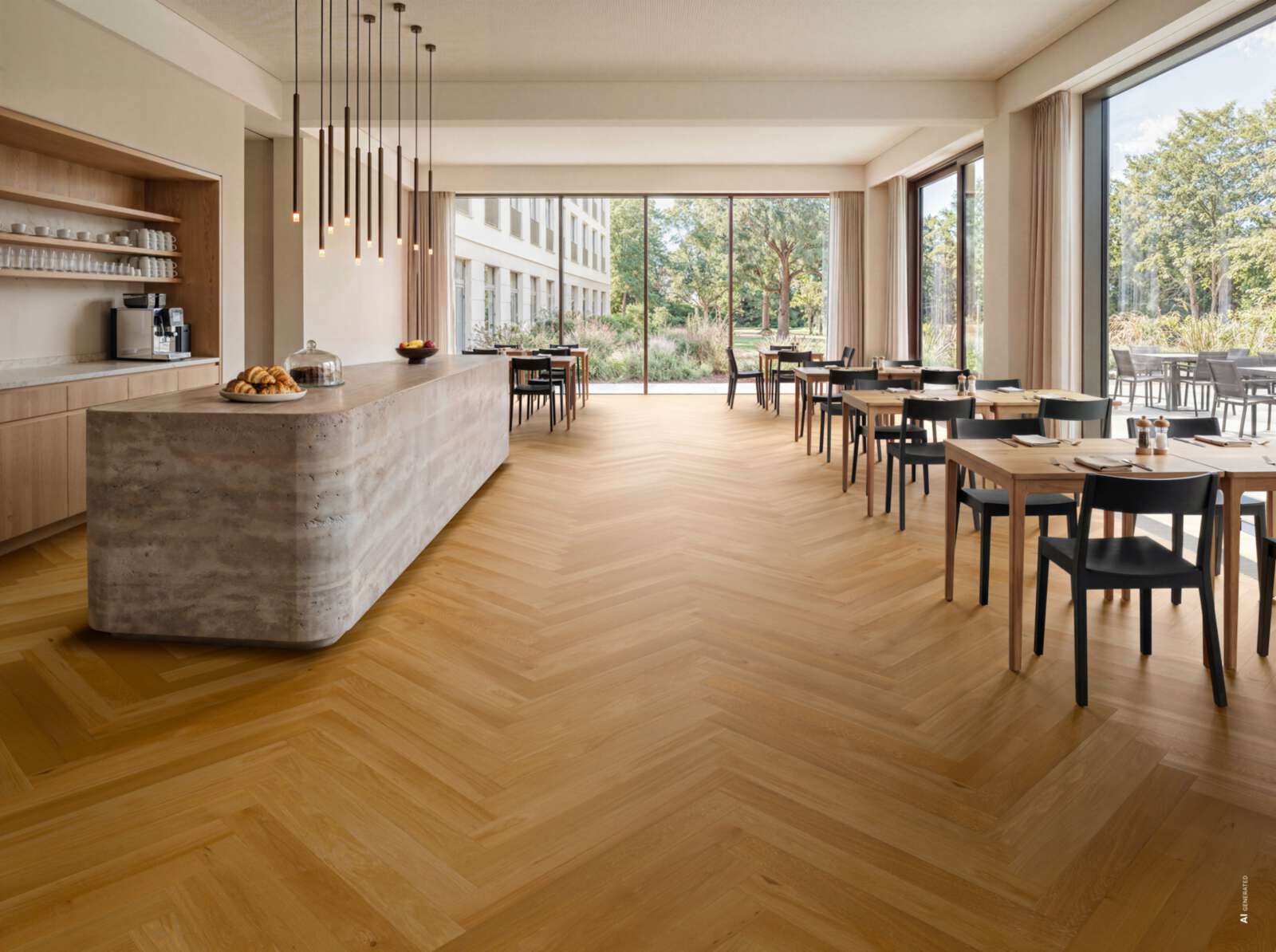 Fiskbensparkett Bauwerk Cleverpark 900 ek natur 14 oljad borstad – 3
