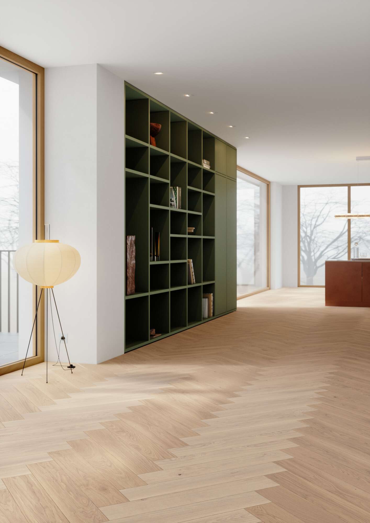 Fiskbensparkett Bauwerk Vectorpark ek Farina 24 B-Protect borstad – 2