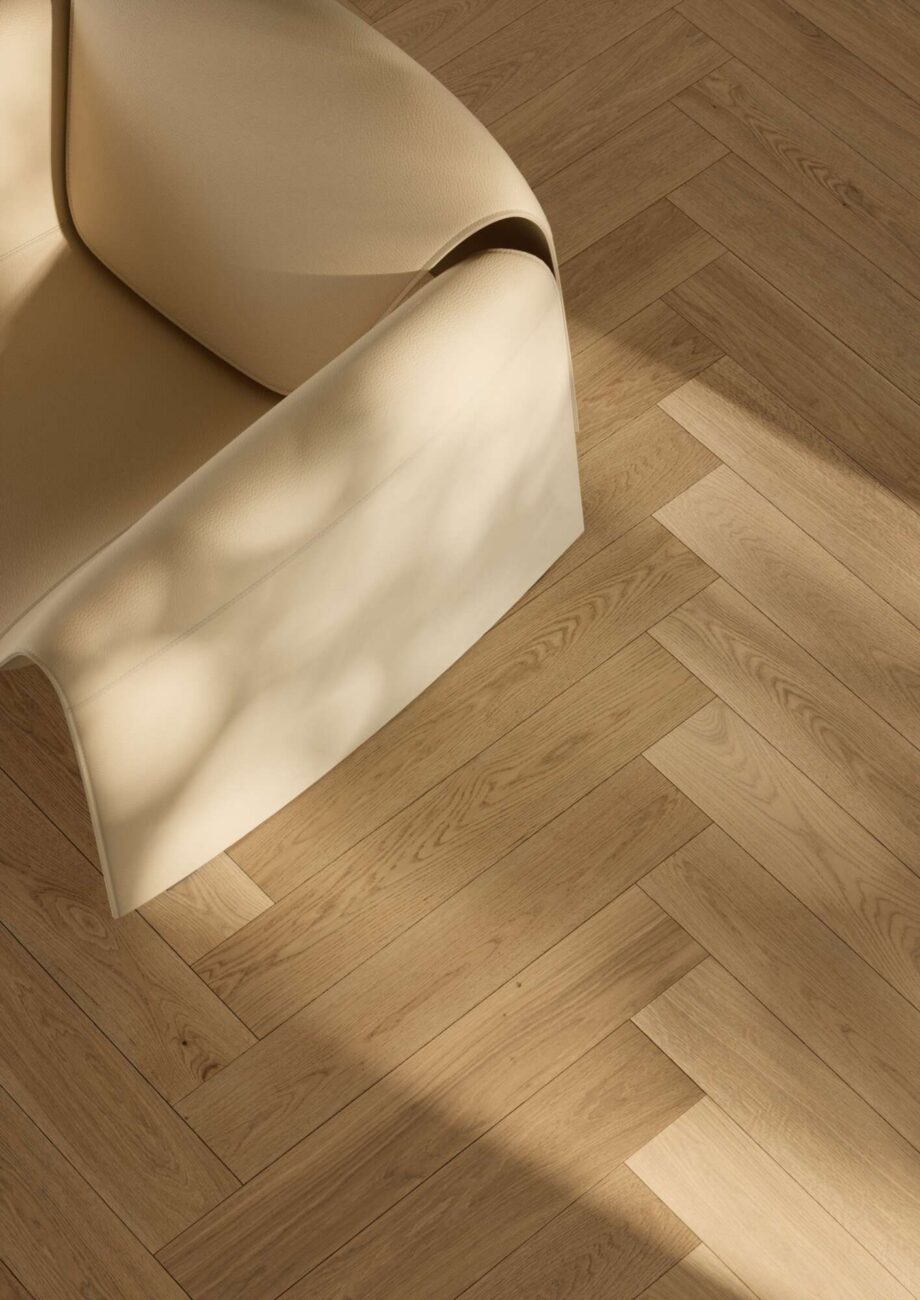 Fiskbensparkett Bauwerk Vectorpark ek natur 14 mattlackad borstad – 2