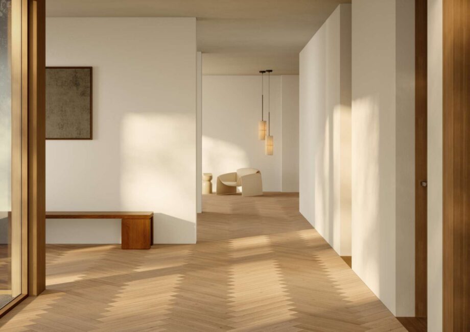 Fiskbensparkett Bauwerk Vectorpark ek natur 14 mattlackad borstad – 3