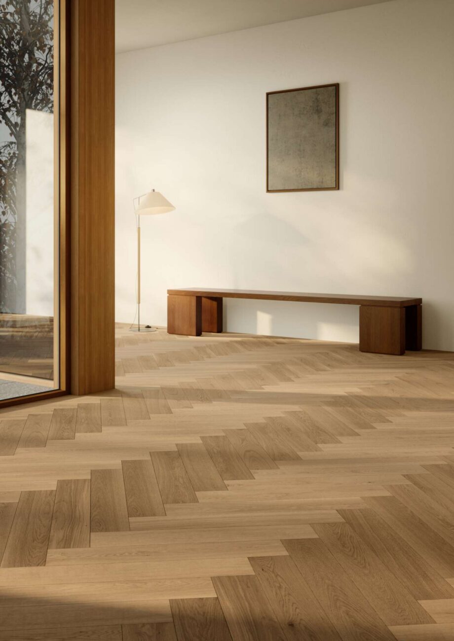 Fiskbensparkett Bauwerk Vectorpark ek natur 14 oljad borstad – 2