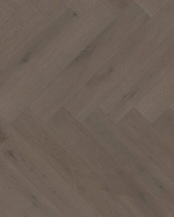 Fiskbensparkett ek, ter Hürne, Oak basalt brown, borstad, fasad, extra matt lack