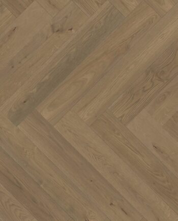 Fiskbensparkett ek, ter Hürne, Oak terra brown, borstad, fasad, naturolja
