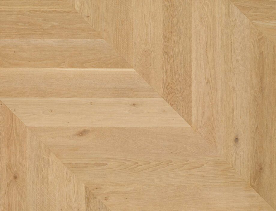 Fransk fiskbensparkett Bauwerk Formpark Rombico ek natur 14 oljad borstad
