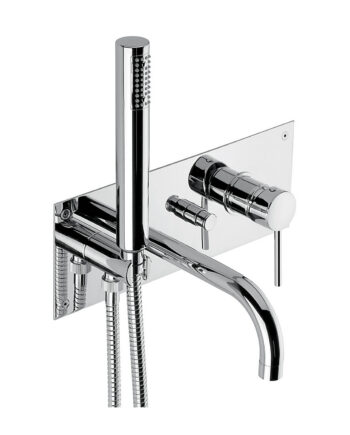 Infälld badkarsblandare Emmevi Piper 45051 med pip och handdusch