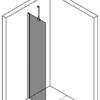 Fast duschvägg Hietakari Forma 301 – 3D-ritning