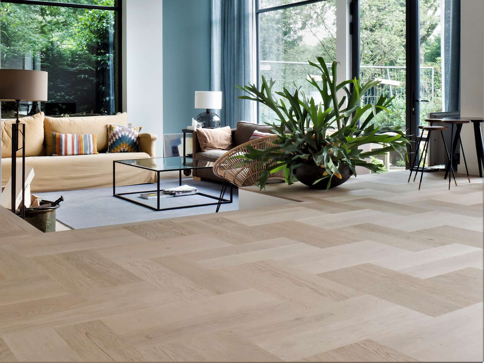 Parkett Bauwerk Formpark Quadrato ek Crema 14 B-Protect borstad – 2