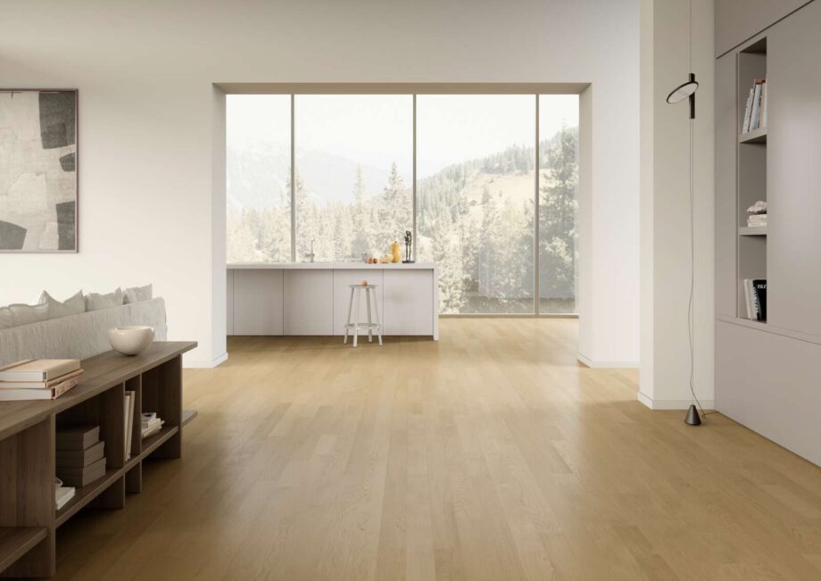 Parkettgolv Bauwerk Cleverpark 1250 ek Creta 14 oljad borstad – miljöbild Parkettgolv Bauwerk Cleverpark 1250 ek Creta 14 oljad borstad – 2