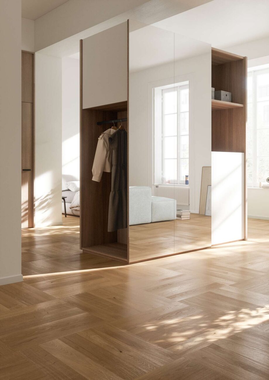 Parkettgolv Bauwerk Formpark Quadrato ek Caramello 14 oljad slipad – miljöbild Parkettgolv Bauwerk Formpark Quadrato ek Caramello 14 oljad slipad – 2