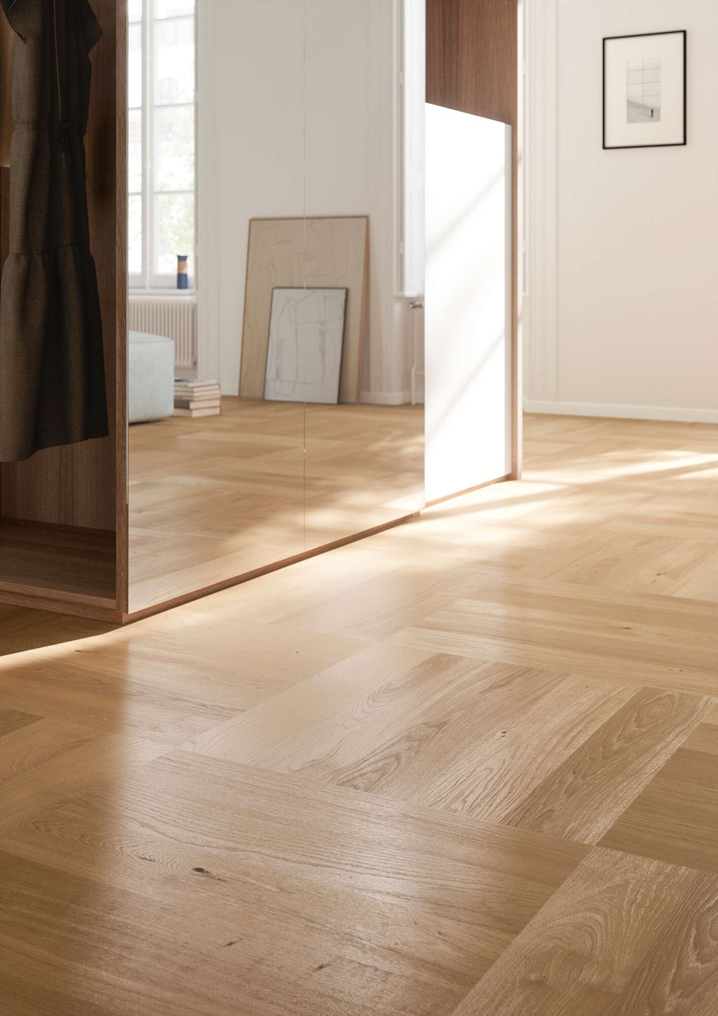 Parkettgolv Bauwerk Formpark Quadrato ek Caramello 14 oljad slipad – 3