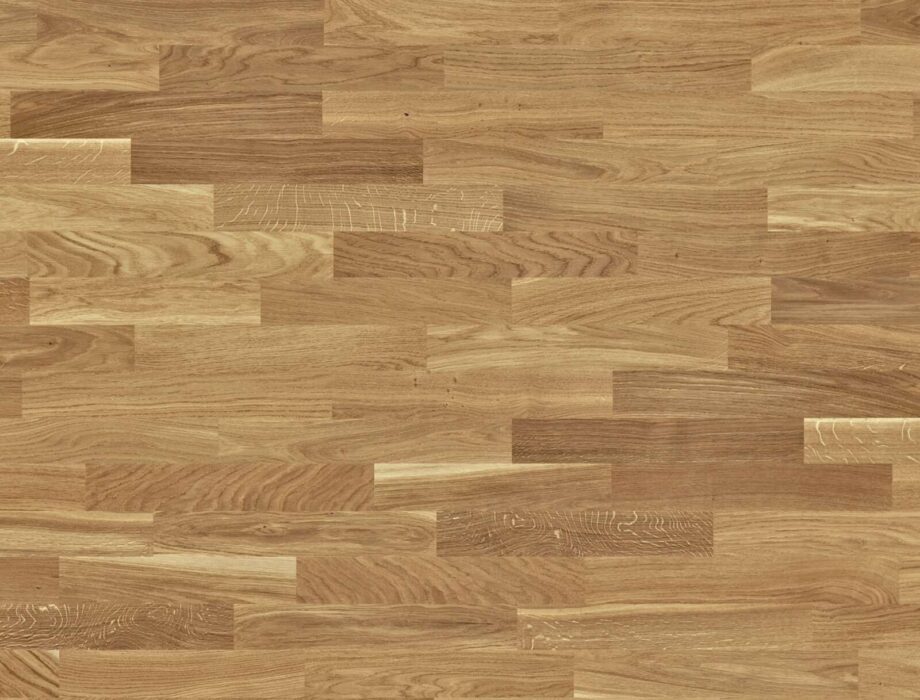 Parkettgolv Bauwerk Triopark ek natur 15 mattlackad 3-stav slipad