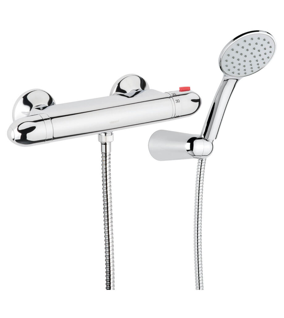 Termostatisk duschblandare Emmevi 9300, krom, blandare + duschset Termostatisk duschblandare Emmevi 9300 – 2