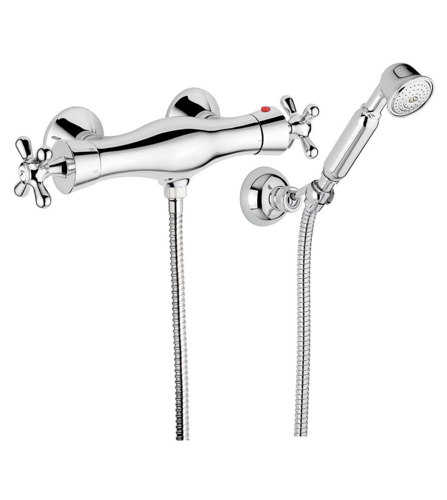 Termostatisk duschblandare Emmevi Decò Classic 12300, krom, blandare + duschset Termostatisk duschblandare Emmevi Decò Classic 12300 – 2