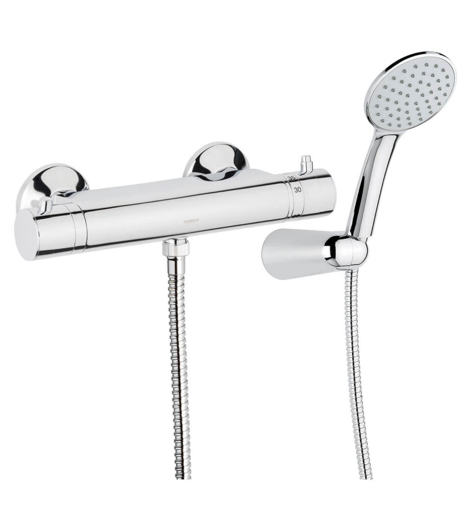 Termostatisk duschblandare Emmevi Piper 45302, krom, blandare + duschset Termostatisk duschblandare Emmevi Piper 45302 – 2