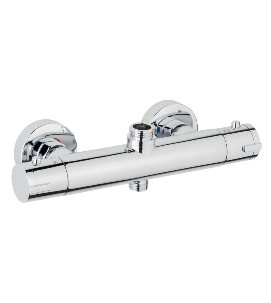 Termostatisk duschblandare Emmevi Piper 45307 för duschpelare, med omkastare