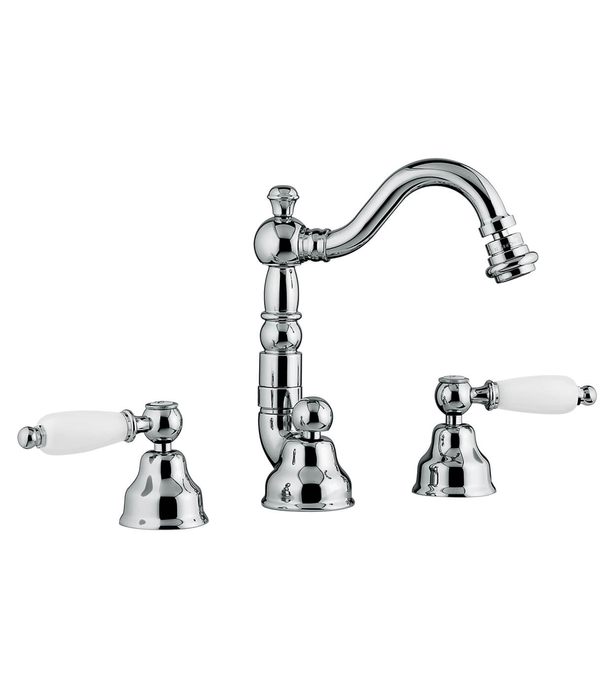 Trehåls bidéblandare Emmevi Decò Ceramic 121644 med bottenventil