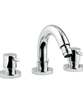 Trehåls bidéblandare Emmevi Piper 45034 med bottenventil