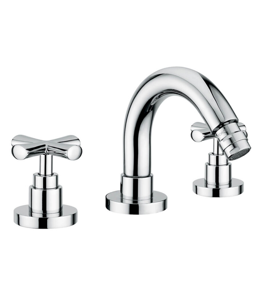 Trehåls bidéblandare Emmevi Spirit New 31034 med bottenventil