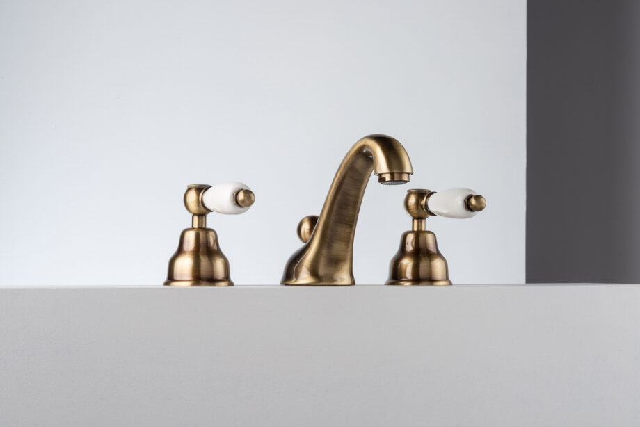 Trehåls tvättställsblandare Emmevi Decò Ceramic 121033 med bottenventil – 2