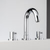 Trehåls tvättställsblandare Emmevi Piper 45033 med bottenventil – 2