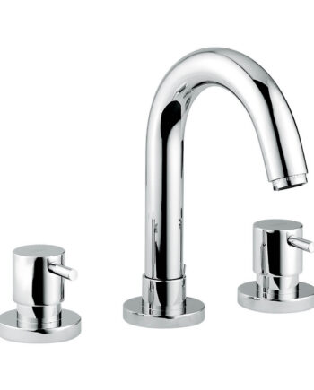 Trehåls tvättställsblandare Emmevi Piper 45033 med bottenventil