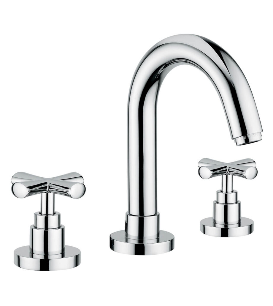 Trehåls tvättställsblandare Emmevi Spirit New 31033 med bottenventil