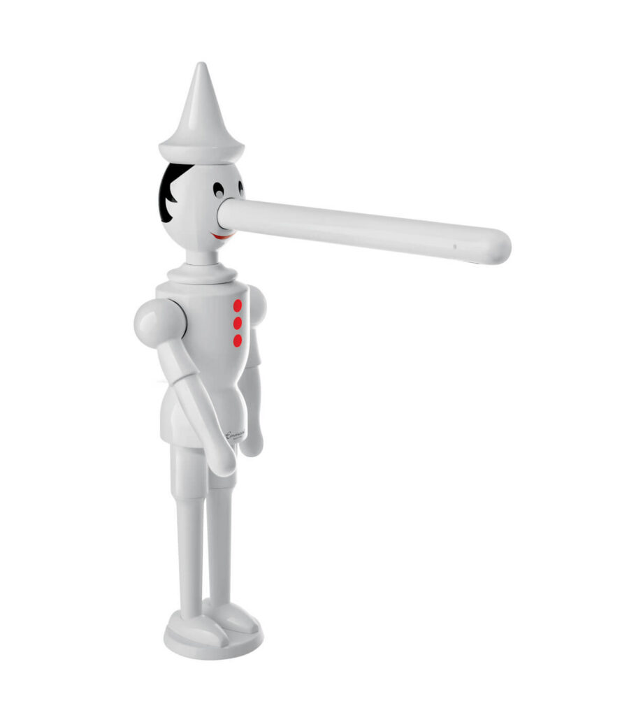 Tvättställsblandare Emmevi Pinocchio 1883 med click-clack-ventil, vit Tvättställsblandare Emmevi Pinocchio 1883 med click-clack-ventil – 3