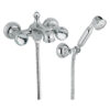 Väggmonterad badkarsblandare Emmevi The One Leda 98001, krom, med klar kristall, blandare + duschset Väggmonterad badkarsblandare Emmevi The One Leda 98001 – 4