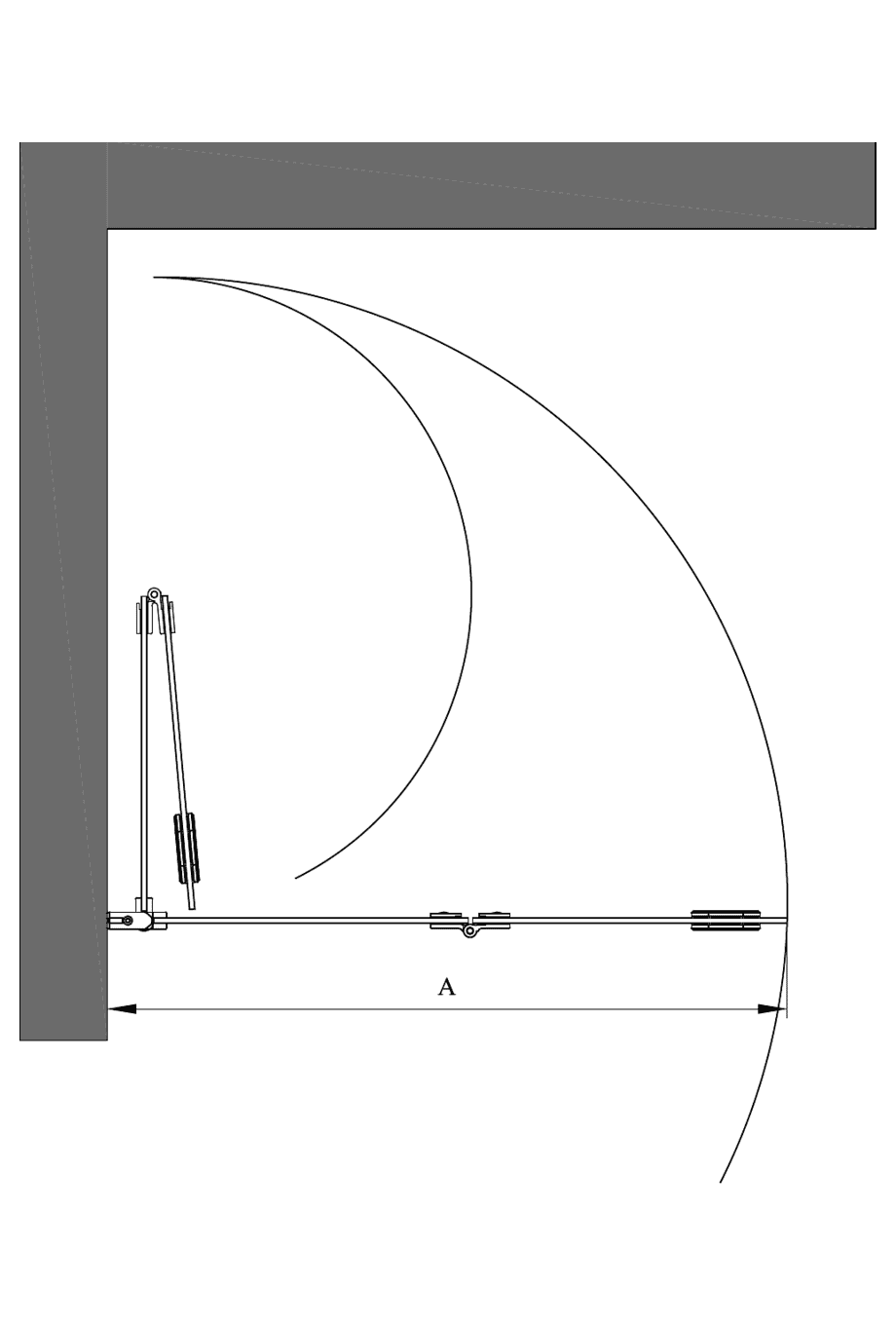 Vikbar duschvägg Hietakari Forma 303 – 2